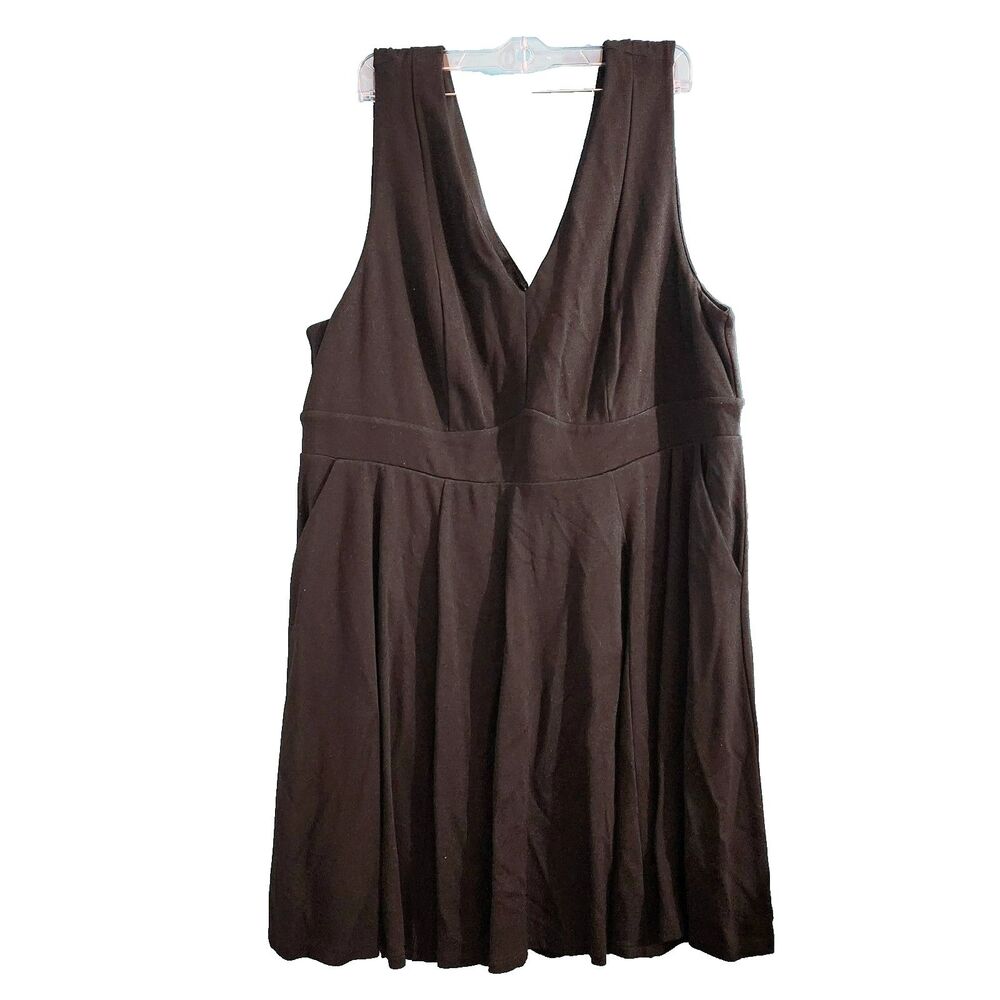 Torrid Women 22 Black Contouring Fit & Flare Tank Mini Dress Built In Shapewear